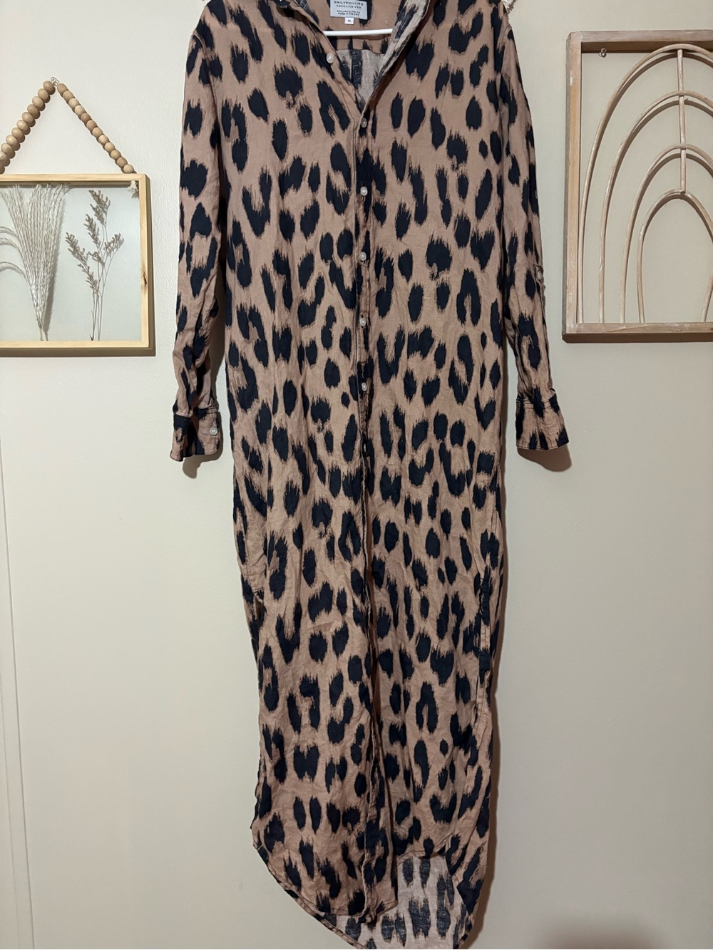 Emily Phillips Cheetah Linen Girlfriend Maxi Dress - Picture 4 of 6